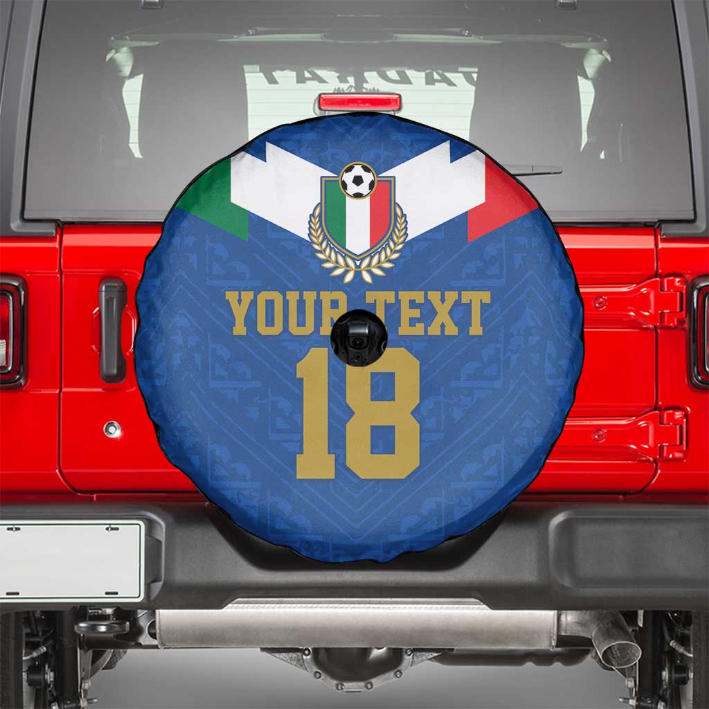 Custom Italy Football Spare Tire Cover Come On Gli Azzurri