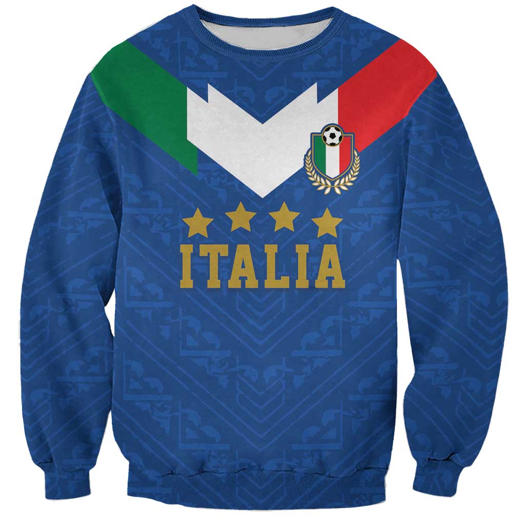 Custom Italy Football Sweatshirt Come On Gli Azzurri