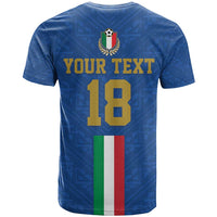Custom Italy Football T Shirt Come On Gli Azzurri