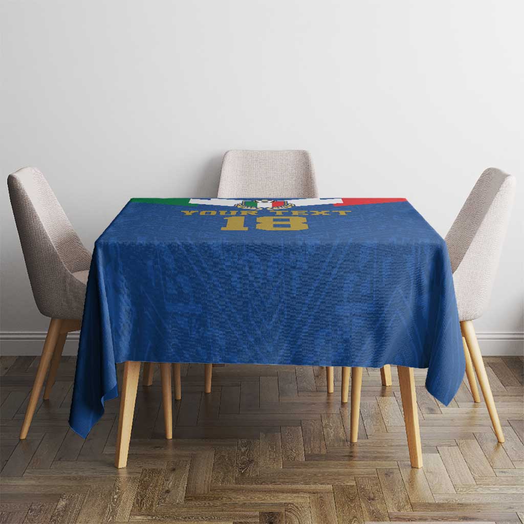 Custom Italy Football Tablecloth Come On Gli Azzurri