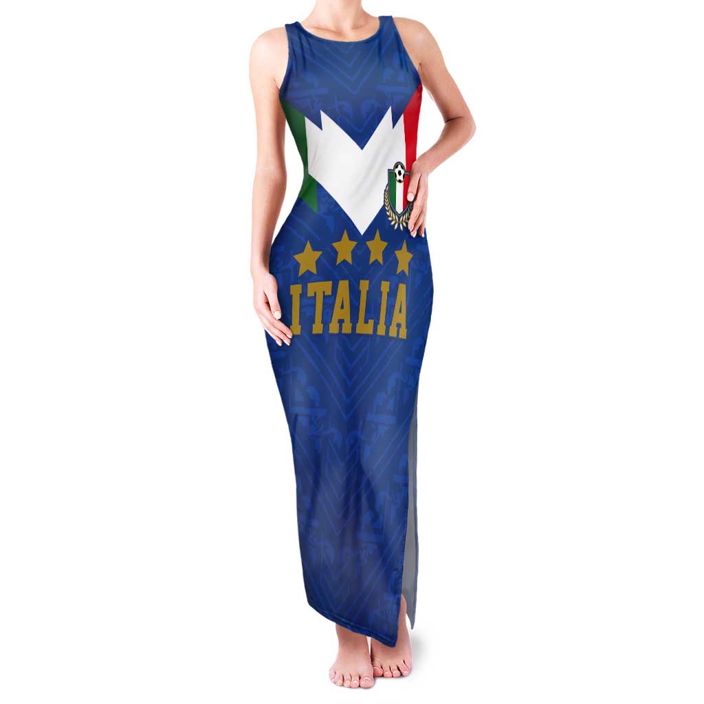 Custom Italy Football Tank Maxi Dress Come On Gli Azzurri