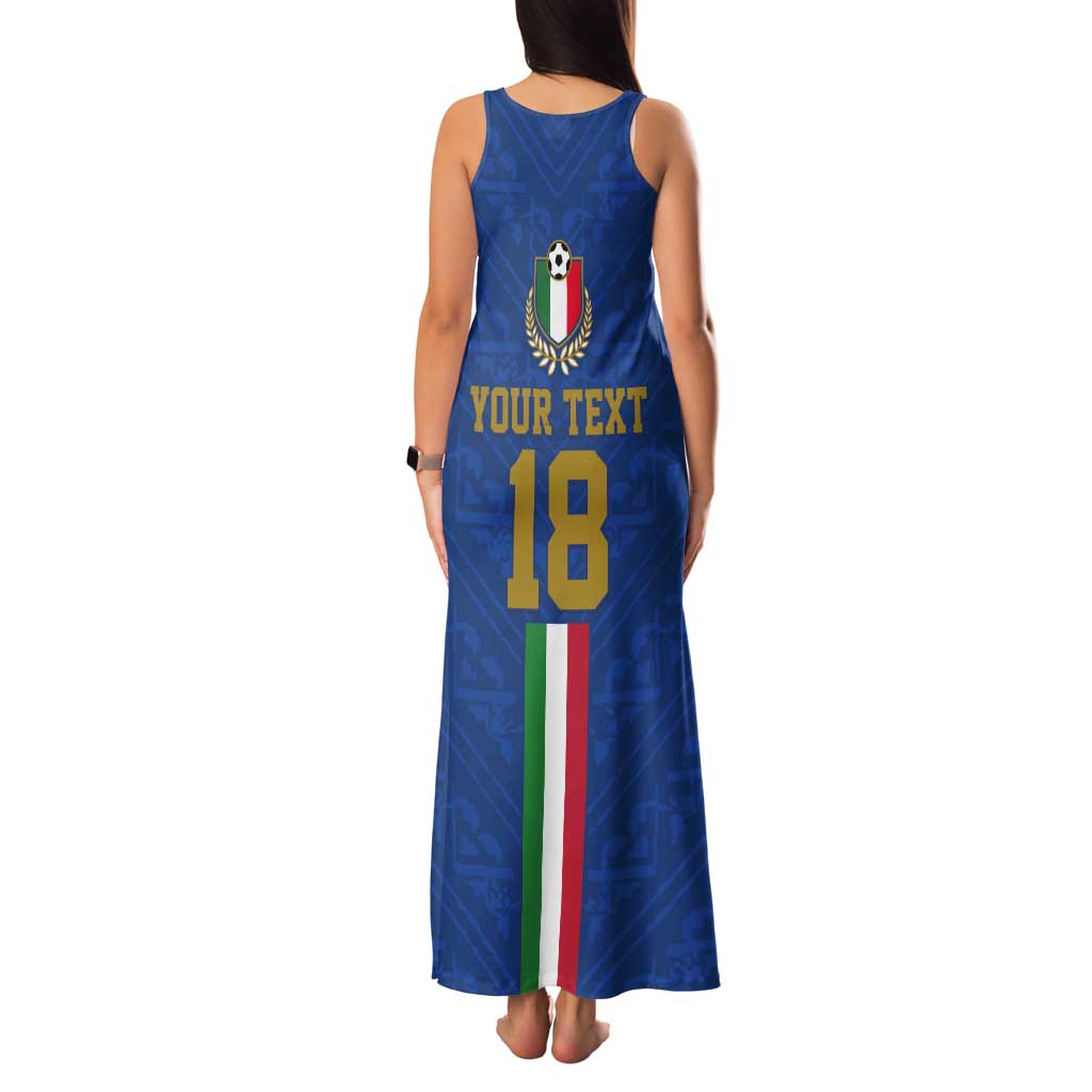 Custom Italy Football Tank Maxi Dress Come On Gli Azzurri