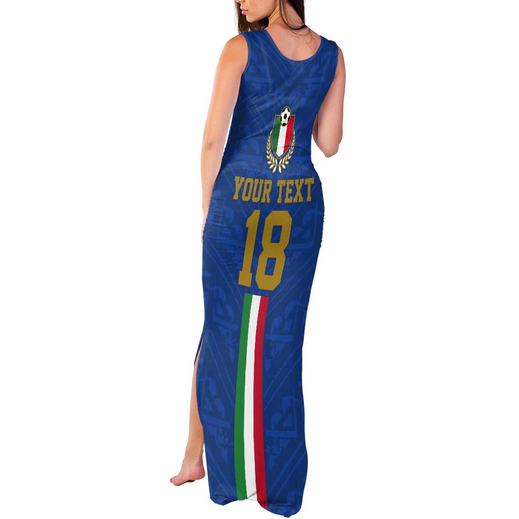 Custom Italy Football Tank Maxi Dress Come On Gli Azzurri