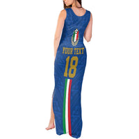 Custom Italy Football Tank Maxi Dress Come On Gli Azzurri