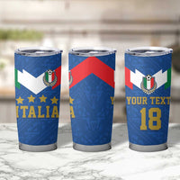 Custom Italy Football Tumbler Cup Come On Gli Azzurri