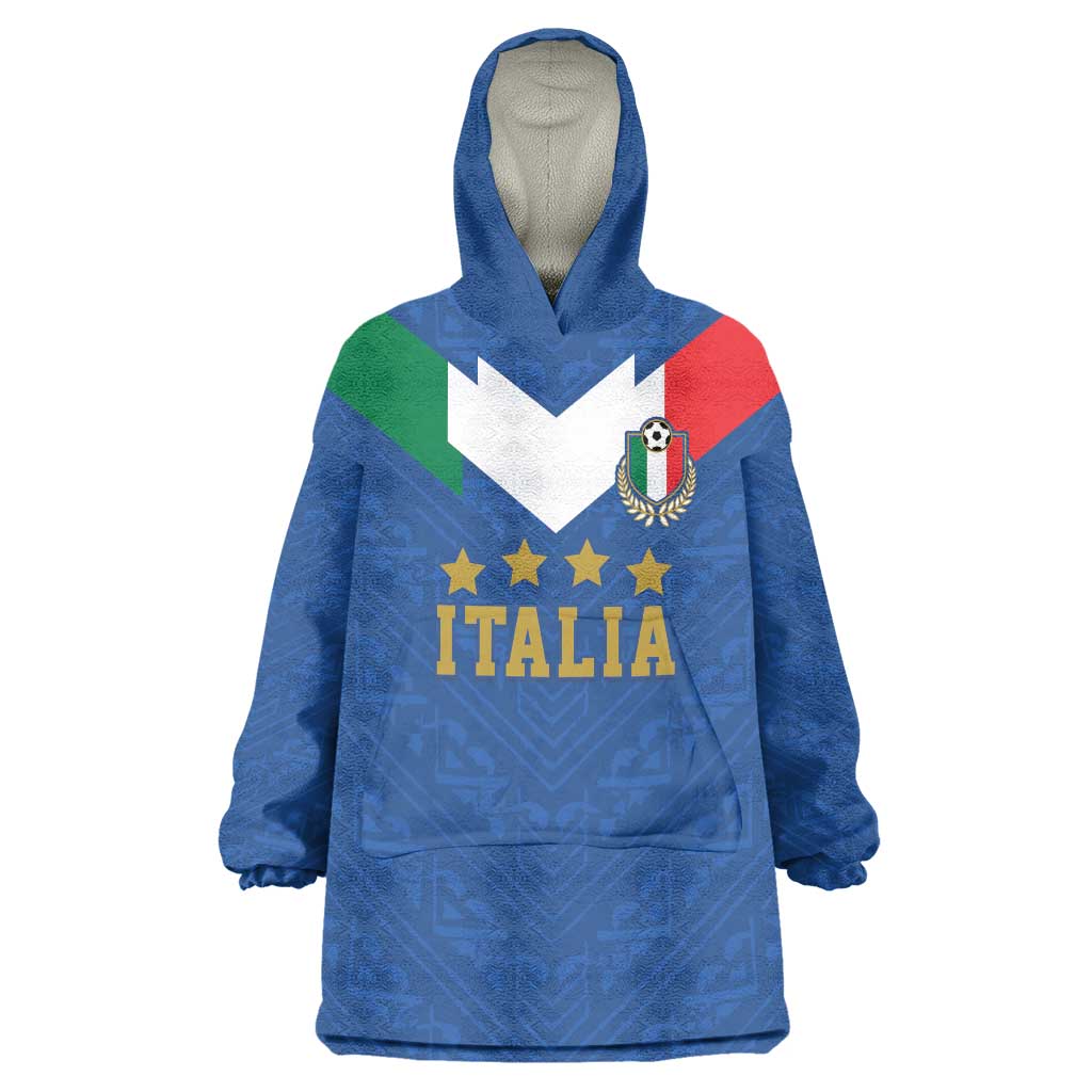 Custom Italy Football Wearable Blanket Hoodie Come On Gli Azzurri