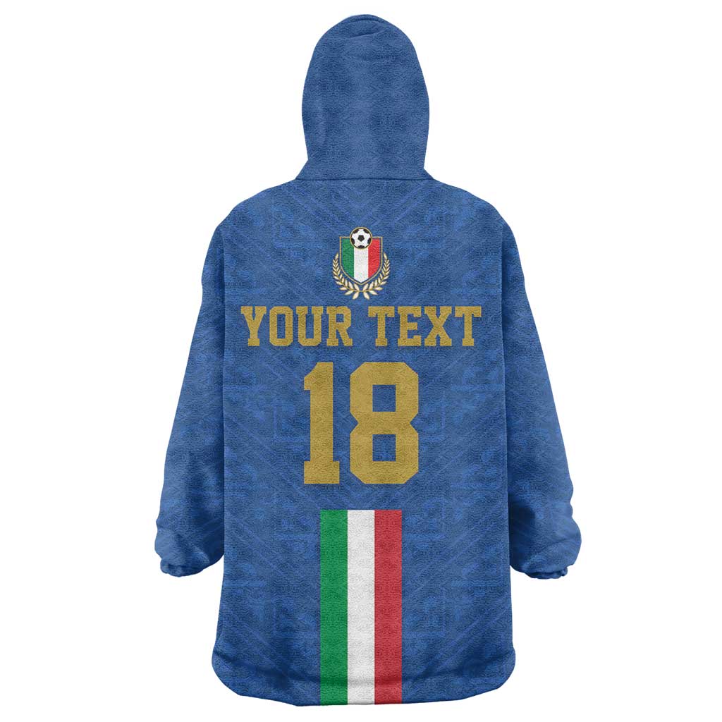 Custom Italy Football Wearable Blanket Hoodie Come On Gli Azzurri