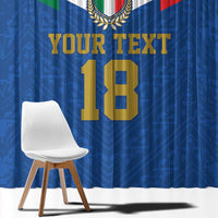 Custom Italy Football Window Curtain Come On Gli Azzurri