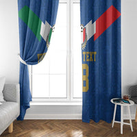 Custom Italy Football Window Curtain Come On Gli Azzurri