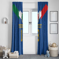 Custom Italy Football Window Curtain Come On Gli Azzurri