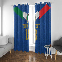 Custom Italy Football Window Curtain Come On Gli Azzurri