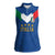 Custom Italy Football Women Sleeveless Polo Shirt Come On Gli Azzurri