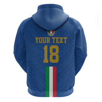 Custom Italy Football Zip Hoodie Come On Gli Azzurri