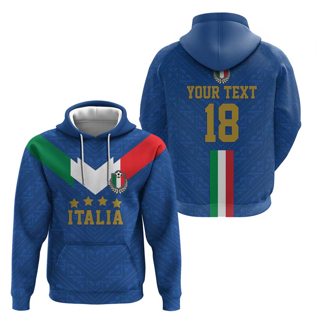 Custom Italy Football Zip Hoodie Come On Gli Azzurri