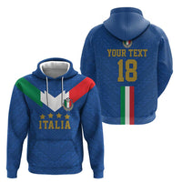 Custom Italy Football Zip Hoodie Come On Gli Azzurri