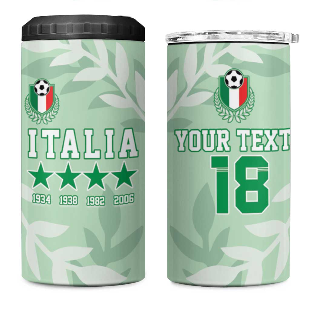 Custom Italy Football 4 in 1 Can Cooler Tumbler Nazionale di calcio dell'Italia
