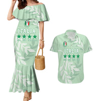 Custom Italy Football Couples Matching Mermaid Dress and Hawaiian Shirt Nazionale di calcio dell'Italia