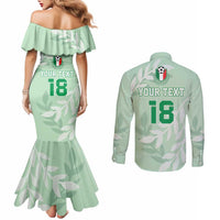 Custom Italy Football Couples Matching Mermaid Dress and Long Sleeve Button Shirt Nazionale di calcio dell'Italia