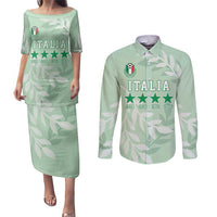 Custom Italy Football Couples Matching Puletasi and Long Sleeve Button Shirt Nazionale di calcio dell'Italia