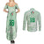 Custom Italy Football Couples Matching Summer Maxi Dress and Long Sleeve Button Shirt Nazionale di calcio dell'Italia