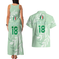 Custom Italy Football Couples Matching Tank Maxi Dress and Hawaiian Shirt Nazionale di calcio dell'Italia
