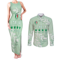 Custom Italy Football Couples Matching Tank Maxi Dress and Long Sleeve Button Shirt Nazionale di calcio dell'Italia