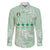 Custom Italy Football Family Matching Off The Shoulder Long Sleeve Dress and Hawaiian Shirt Nazionale di calcio dell'Italia