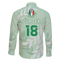 Custom Italy Football Family Matching Off The Shoulder Long Sleeve Dress and Hawaiian Shirt Nazionale di calcio dell'Italia