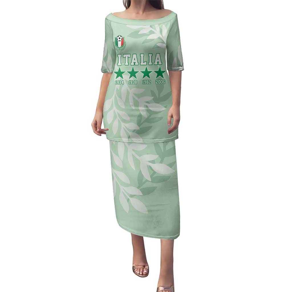 Custom Italy Football Family Matching Puletasi and Hawaiian Shirt Nazionale di calcio dell'Italia