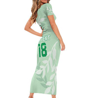 Custom Italy Football Family Matching Short Sleeve Bodycon Dress and Hawaiian Shirt Nazionale di calcio dell'Italia