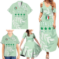 Custom Italy Football Family Matching Summer Maxi Dress and Hawaiian Shirt Nazionale di calcio dell'Italia
