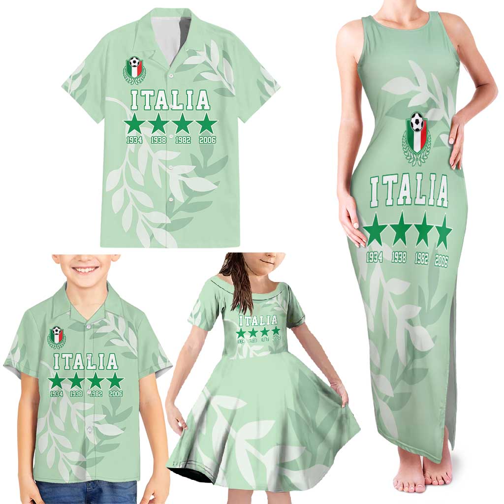 Custom Italy Football Family Matching Tank Maxi Dress and Hawaiian Shirt Nazionale di calcio dell'Italia