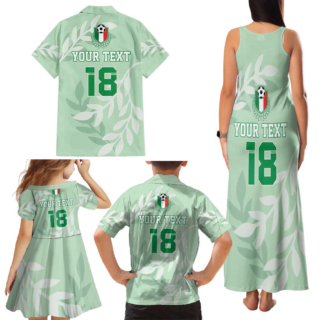 Custom Italy Football Family Matching Tank Maxi Dress and Hawaiian Shirt Nazionale di calcio dell'Italia