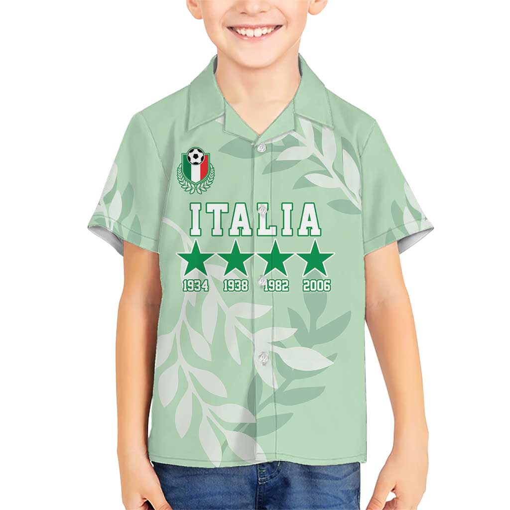 Custom Italy Football Kid Hawaiian Shirt Nazionale di calcio dell'Italia
