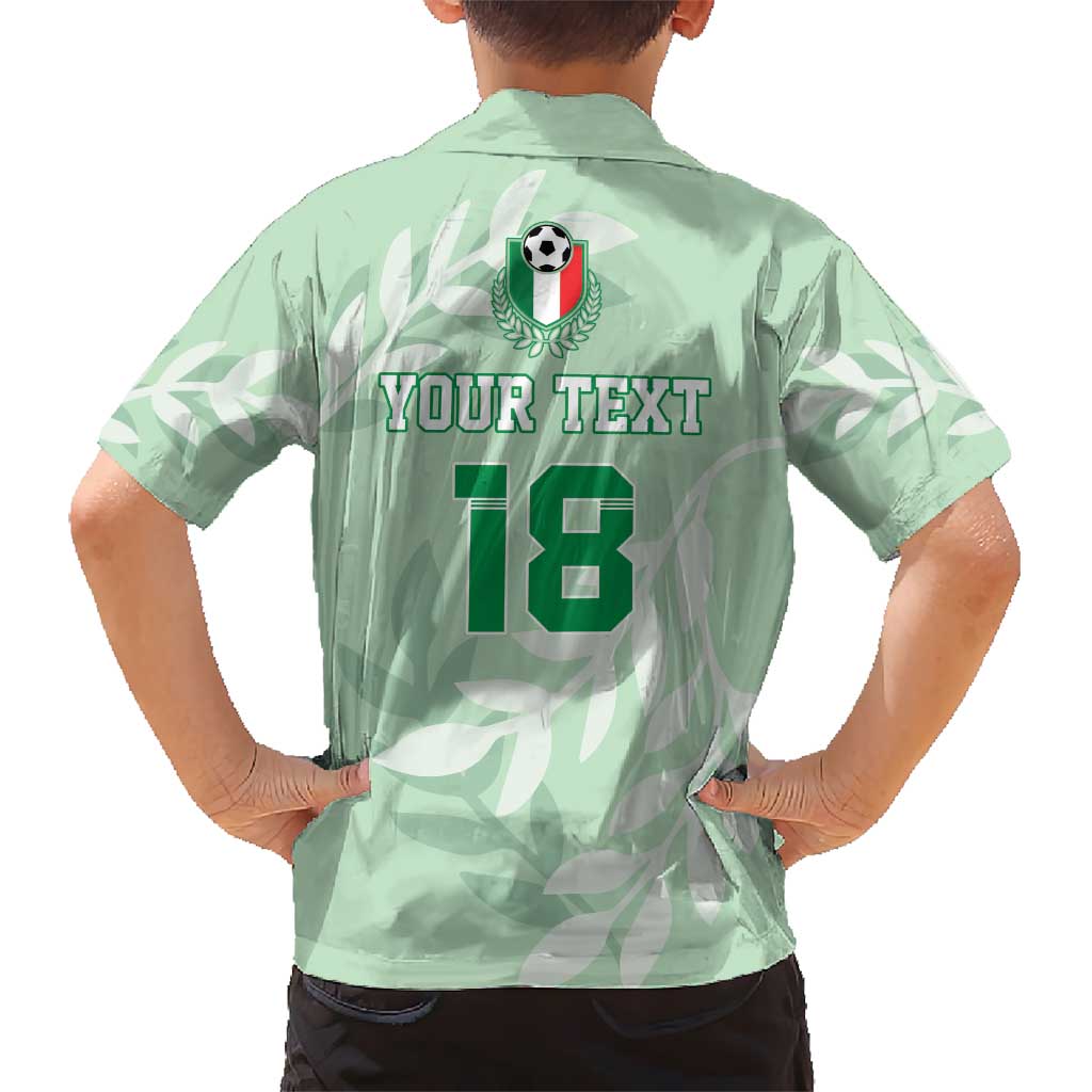 Custom Italy Football Kid Hawaiian Shirt Nazionale di calcio dell'Italia