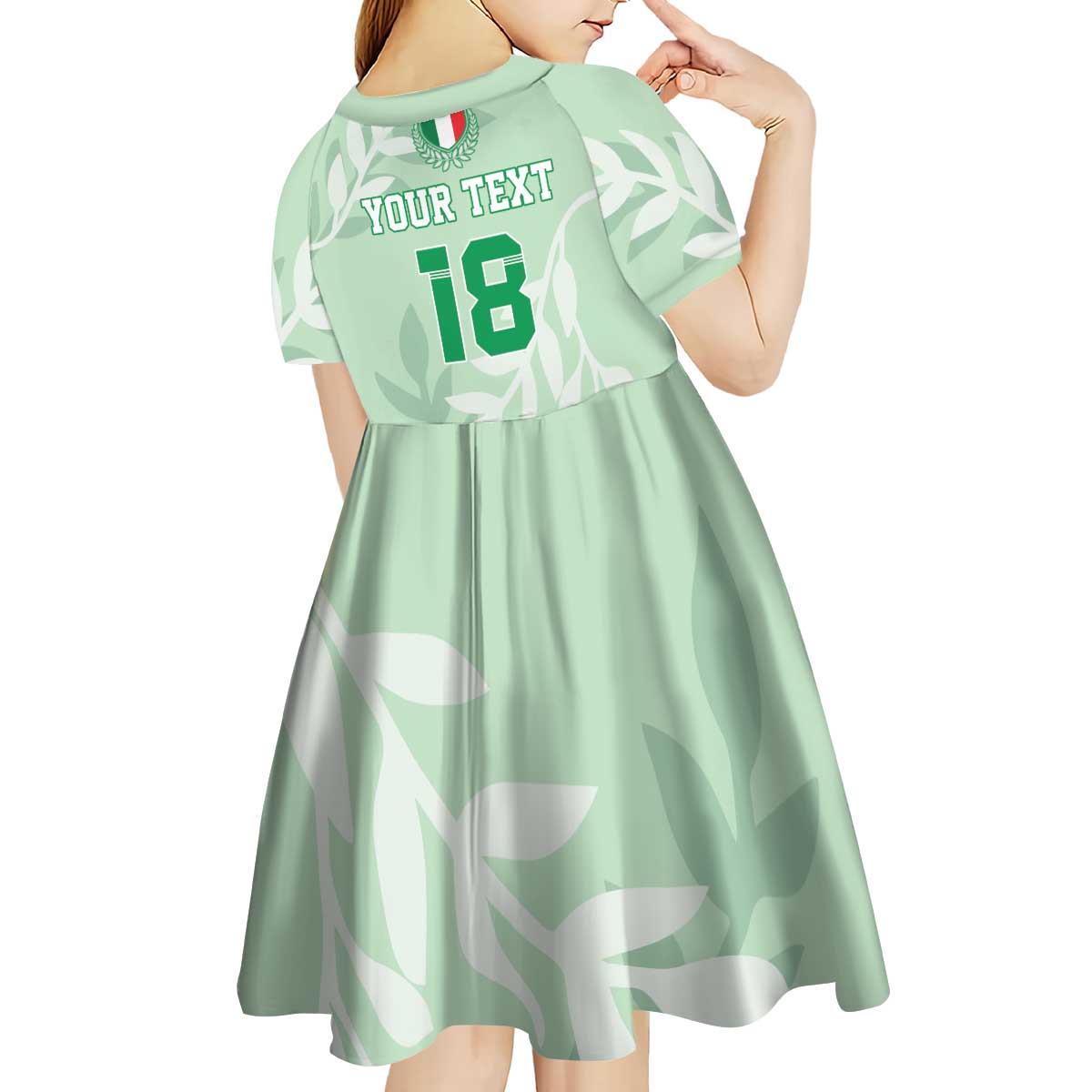 Custom Italy Football Kid Short Sleeve Dress Nazionale di calcio dell'Italia