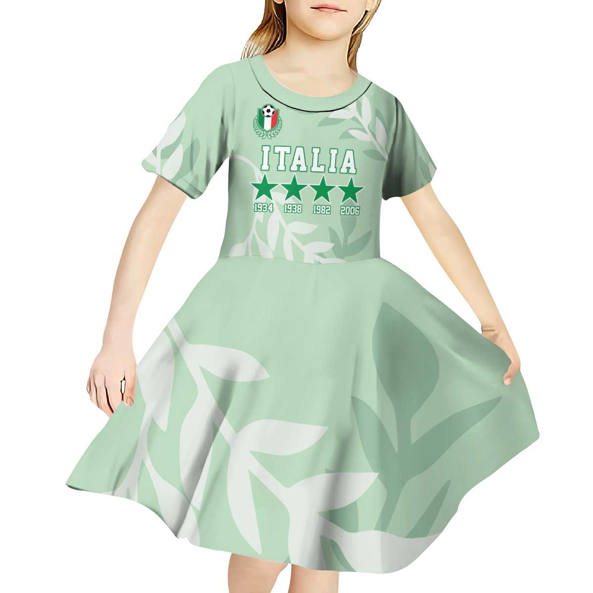 Custom Italy Football Kid Short Sleeve Dress Nazionale di calcio dell'Italia