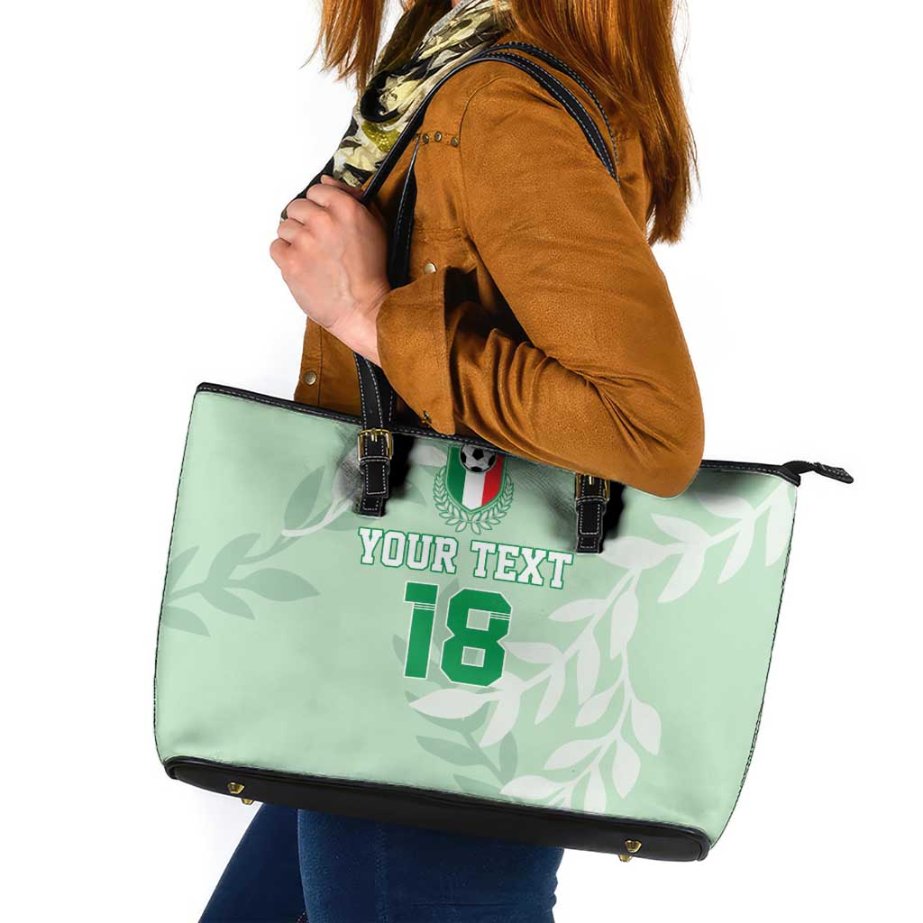 Custom Italy Football Leather Tote Bag Nazionale di calcio dell'Italia