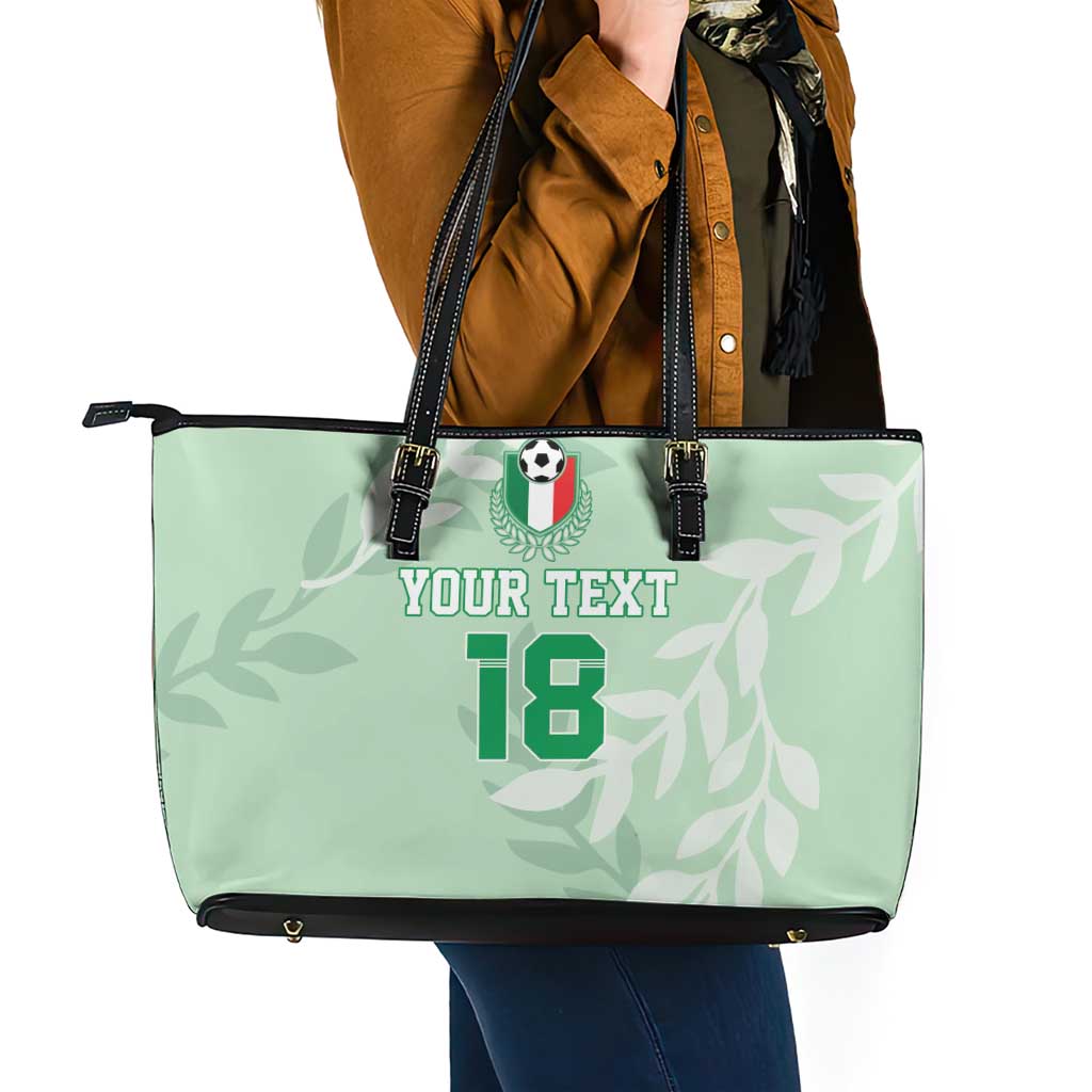 Custom Italy Football Leather Tote Bag Nazionale di calcio dell'Italia