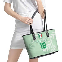 Custom Italy Football Leather Tote Bag Nazionale di calcio dell'Italia