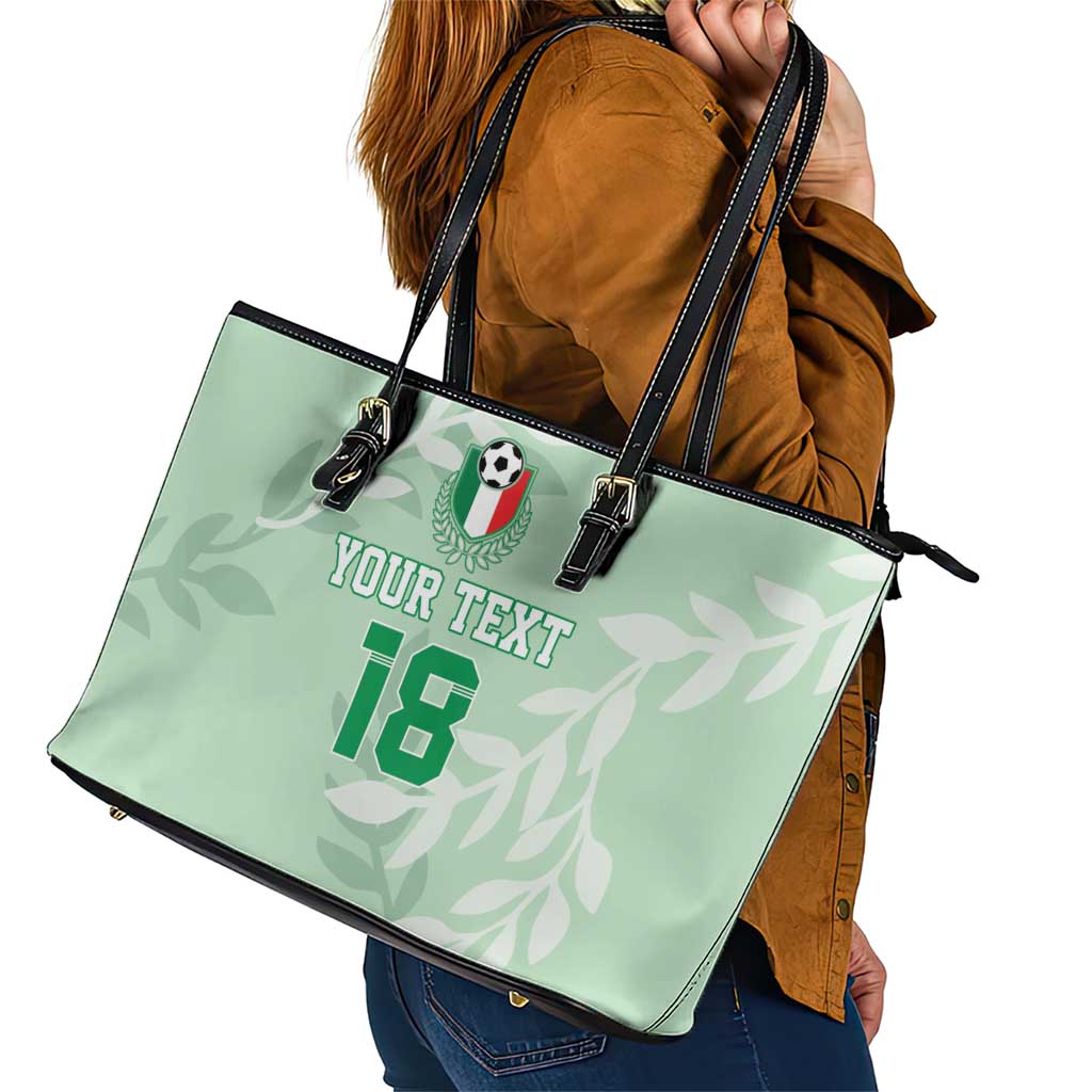 Custom Italy Football Leather Tote Bag Nazionale di calcio dell'Italia