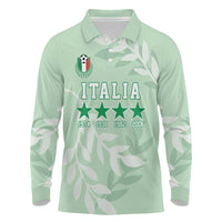 Custom Italy Football Long Sleeve Polo Shirt Nazionale di calcio dell'Italia