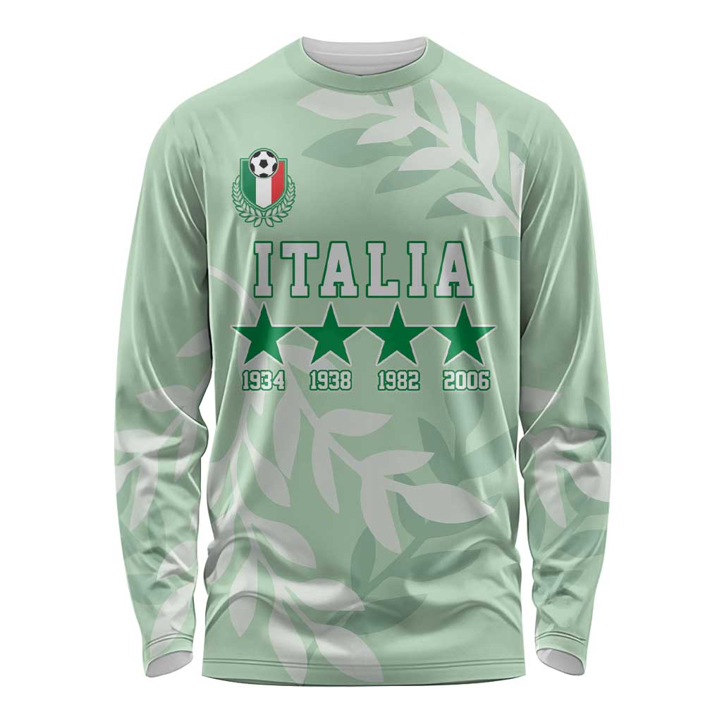 Custom Italy Football Long Sleeve Shirt Nazionale di calcio dell'Italia
