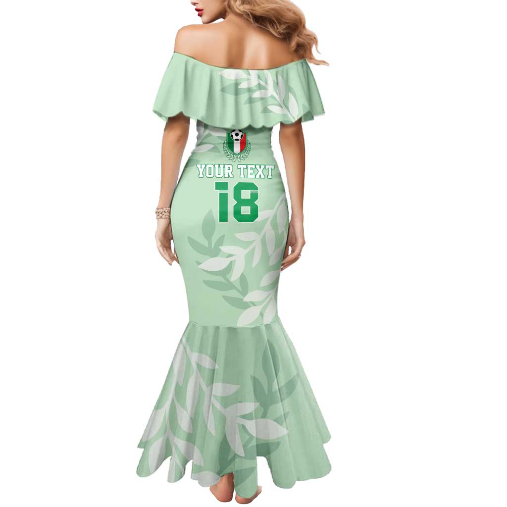 Custom Italy Football Mermaid Dress Nazionale di calcio dell'Italia