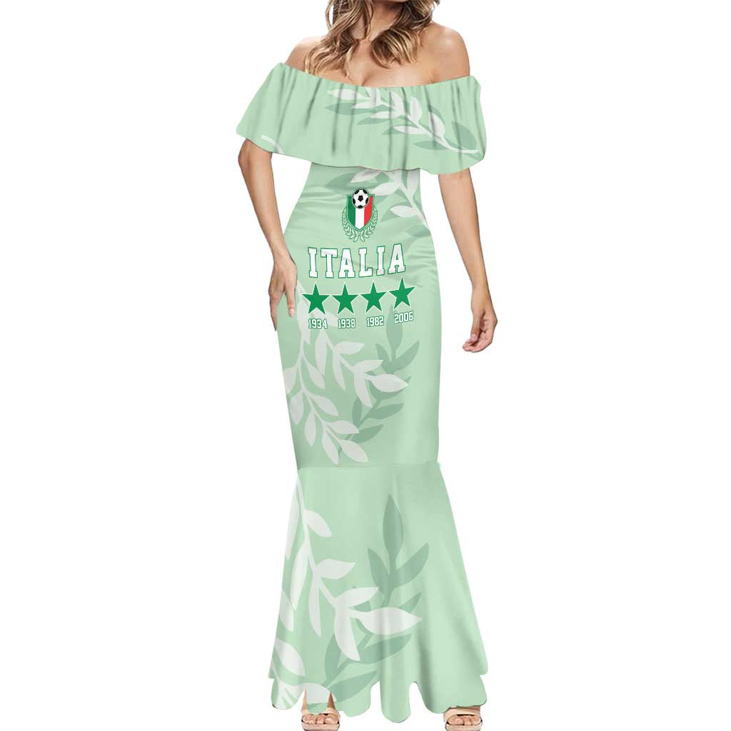 Custom Italy Football Mermaid Dress Nazionale di calcio dell'Italia