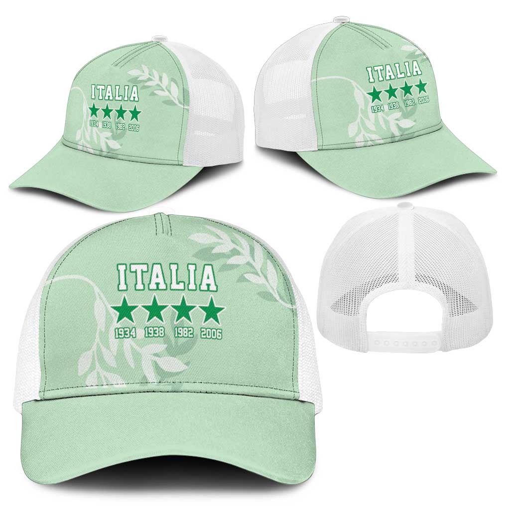 Custom Italy Football Mesh Trucker Cap Nazionale di calcio dell'Italia - Wonder Print Shop