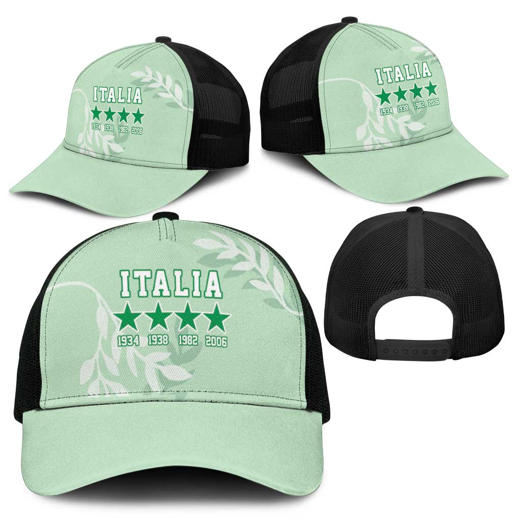 Custom Italy Football Mesh Trucker Cap Nazionale di calcio dell'Italia - Wonder Print Shop