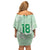 Custom Italy Football Off Shoulder Short Dress Nazionale di calcio dell'Italia