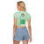 Custom Italy Football Raglan Cropped T Shirt Nazionale di calcio dell'Italia