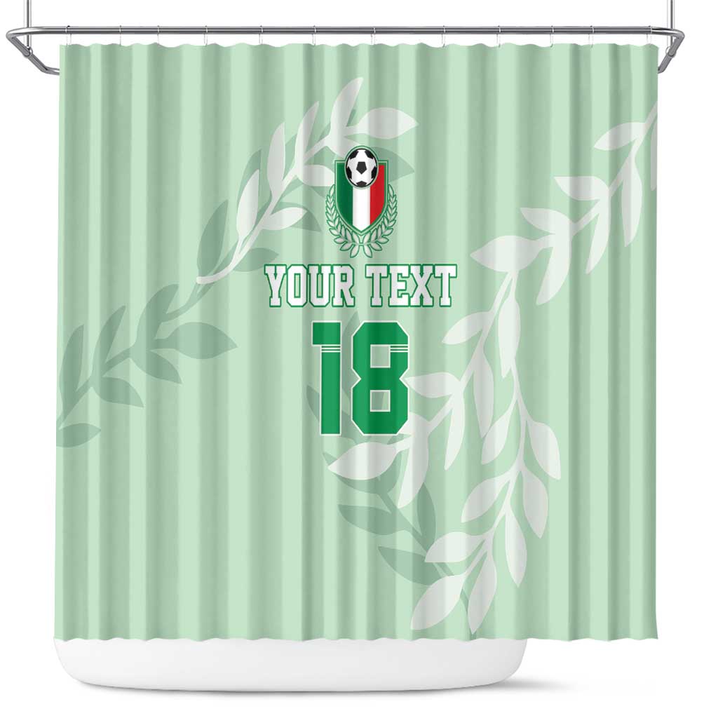 Custom Italy Football Shower Curtain Nazionale di calcio dell'Italia